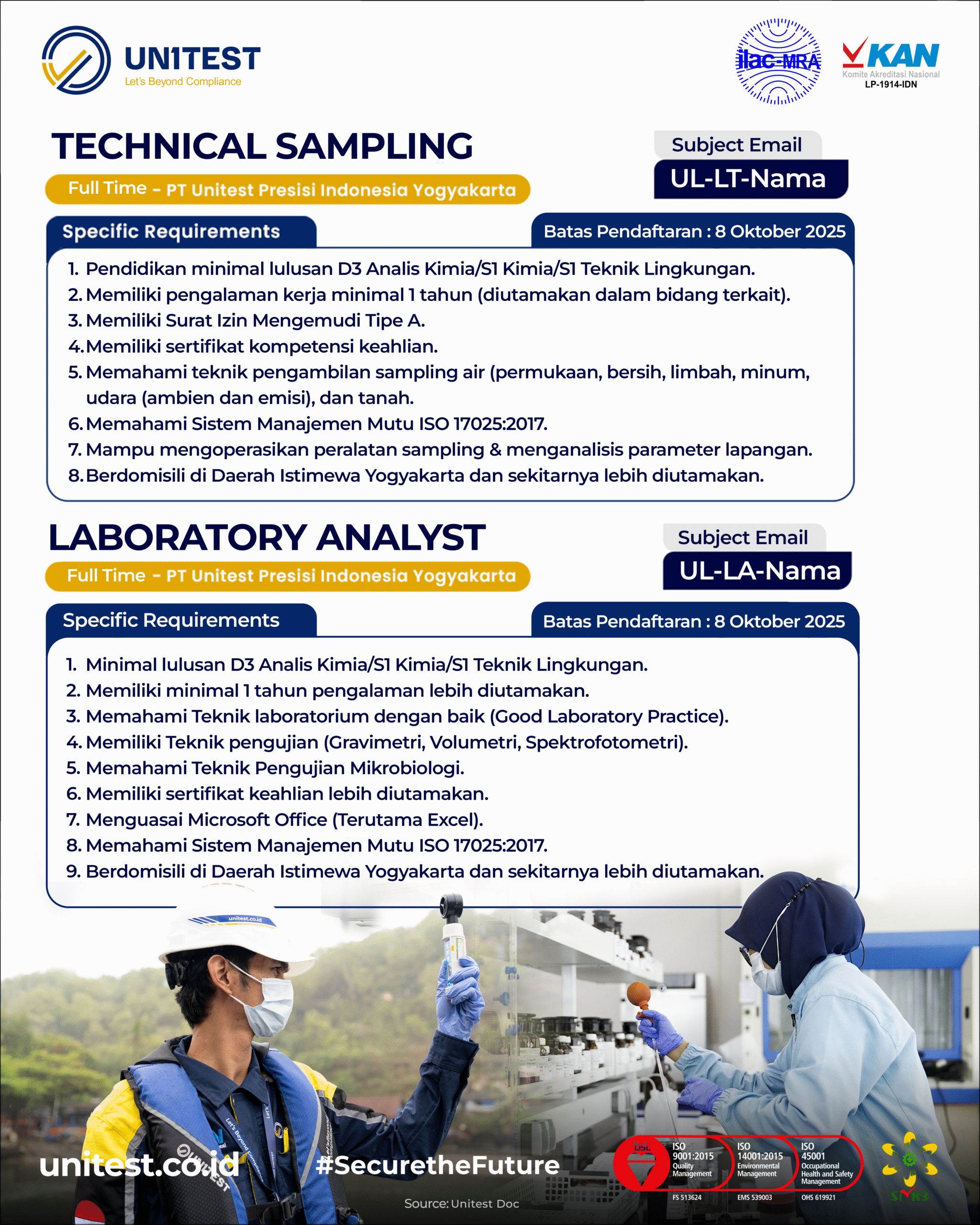 Recruitment Laboratory Analyst